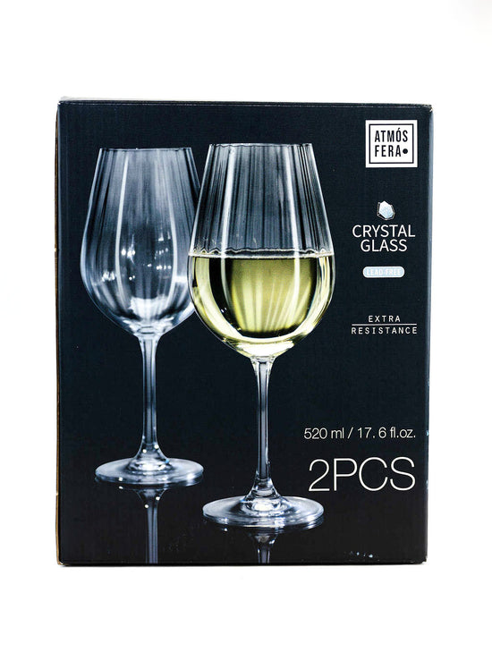 Load image into Gallery viewer, White Wine Crystalline Glasses Set of 2
