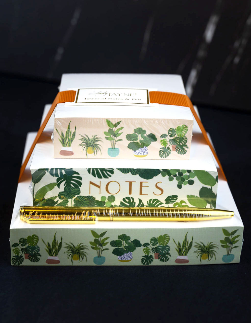 Garden Theme Note Set with 3 Notepads & Metal Pen