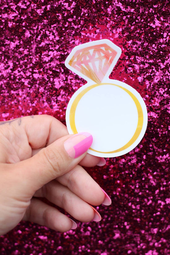Load image into Gallery viewer, Pink Diamond Engagement Ring Sticker
