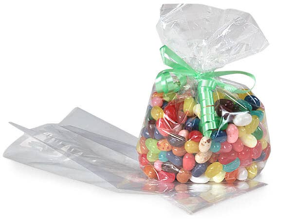 Clear 1.2 Mil Gusset Cellophane Bags: 100 Pack / 5x2.5x11" / Clear