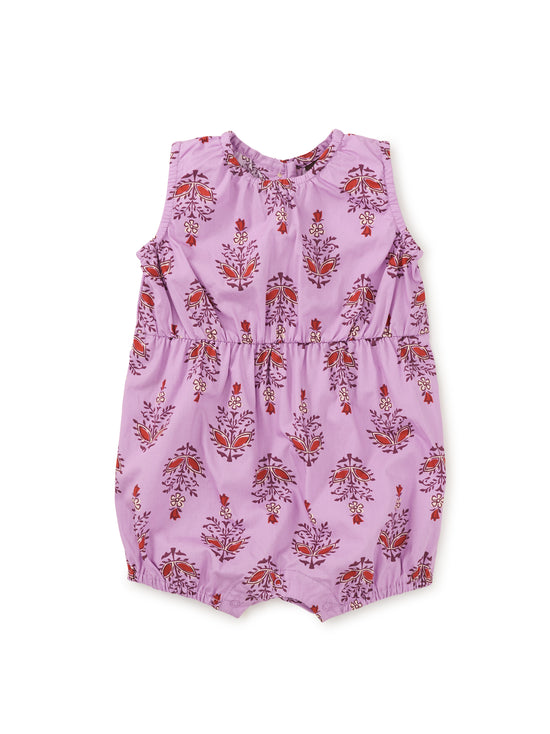 Peek-a-Boo Back Baby Romper / Kalavathi Blockprint