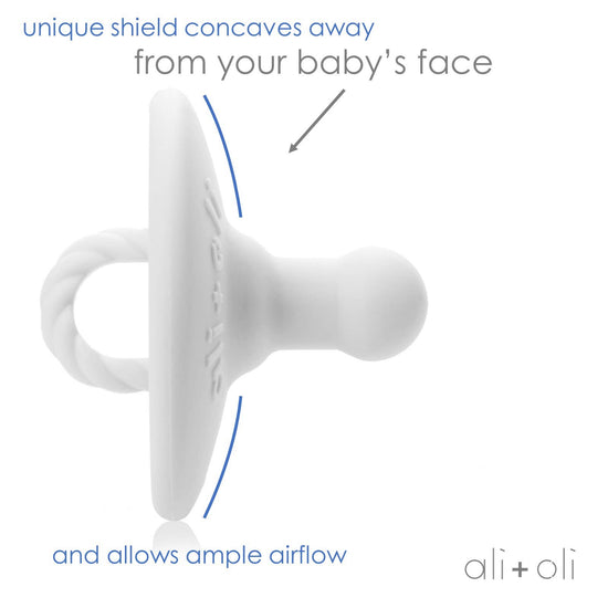 Load image into Gallery viewer, Pacifier Set Round (Grey &amp;amp; Sage)
