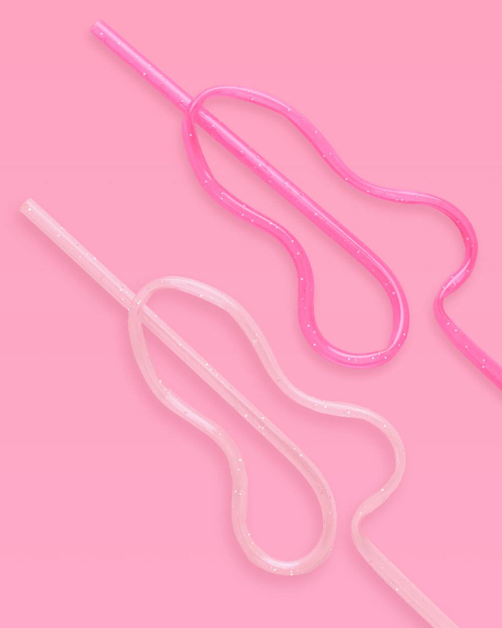 Pink Penis Glitter Straws
