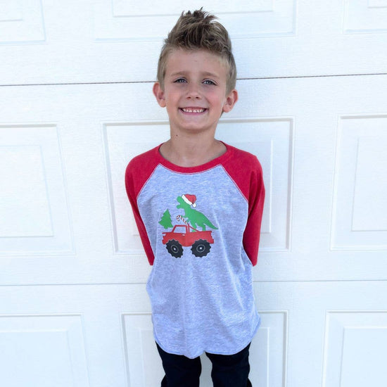 Load image into Gallery viewer, Christmas Tree Dude 3/4 Sleeve Shirt
