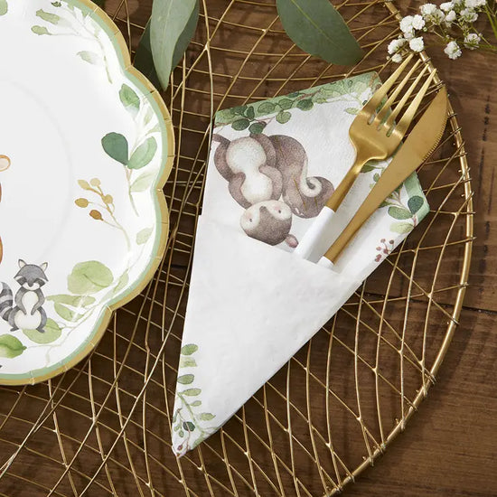 Load image into Gallery viewer, Woodland Baby 2 Ply Paper Napkins (set of 15)

