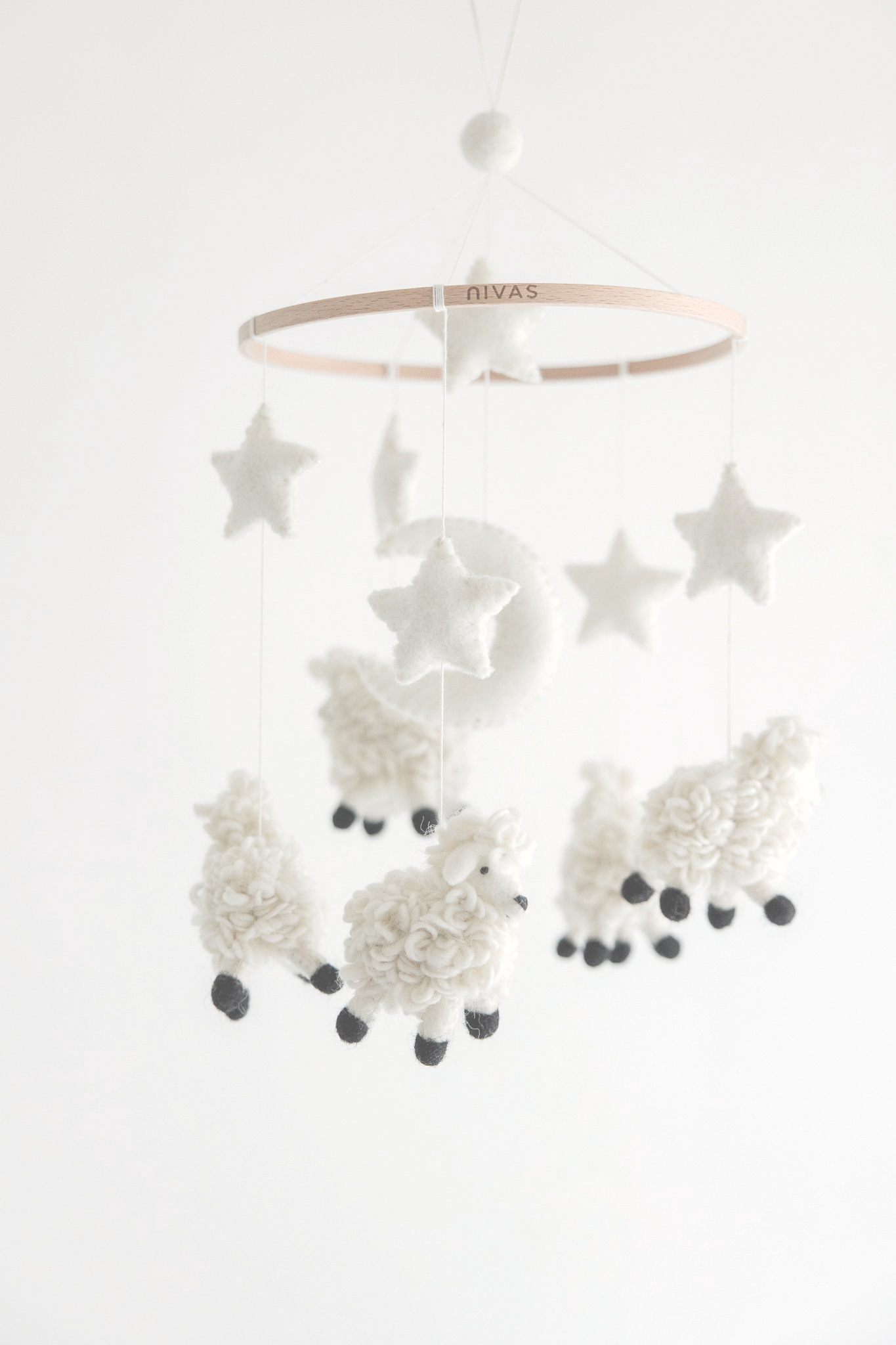 Sheep Crib Mobile - Handmade Nursery Decor