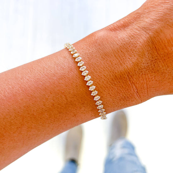 Load image into Gallery viewer, 18K Gold &amp;amp; Enamel Christmas Bracelet: Falala
