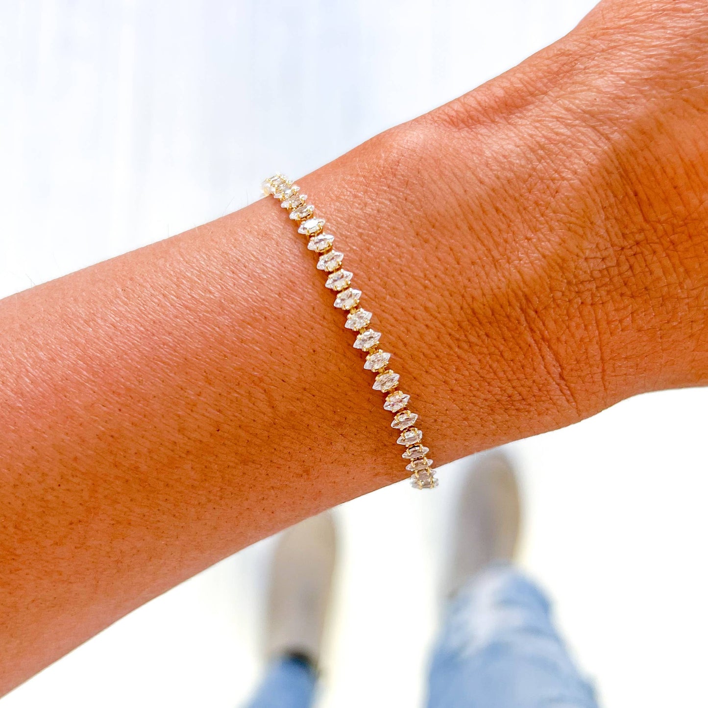 Merry 18K Gold & Enamel Christmas Bracelet: Merry