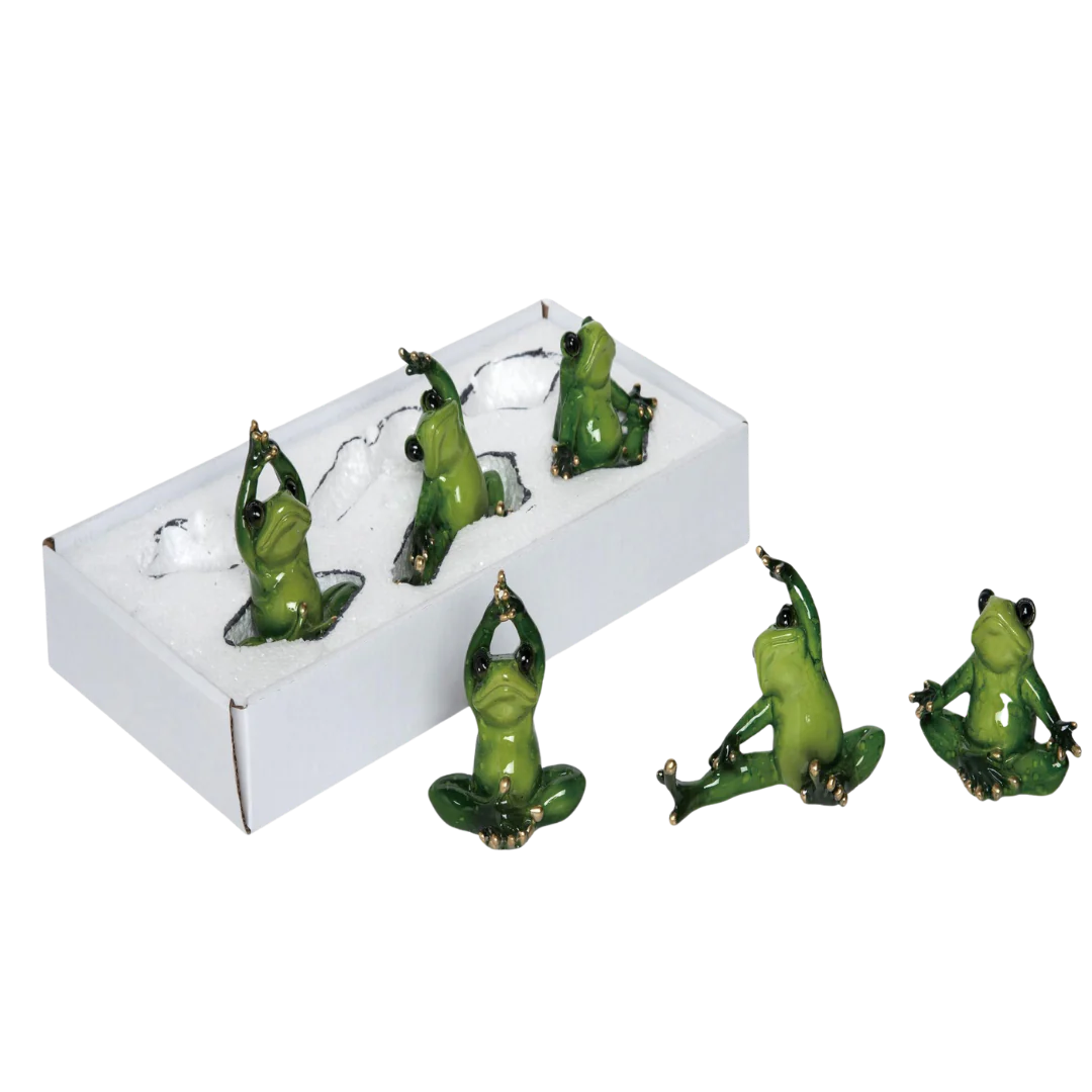 Resin Enchanted Yoga Frogs