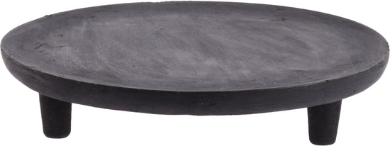Round Black Mango Wood Tray