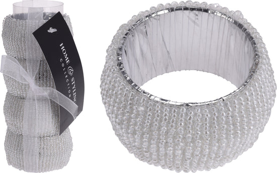 Load image into Gallery viewer, Set of 4 Beaded Napkin Rings
