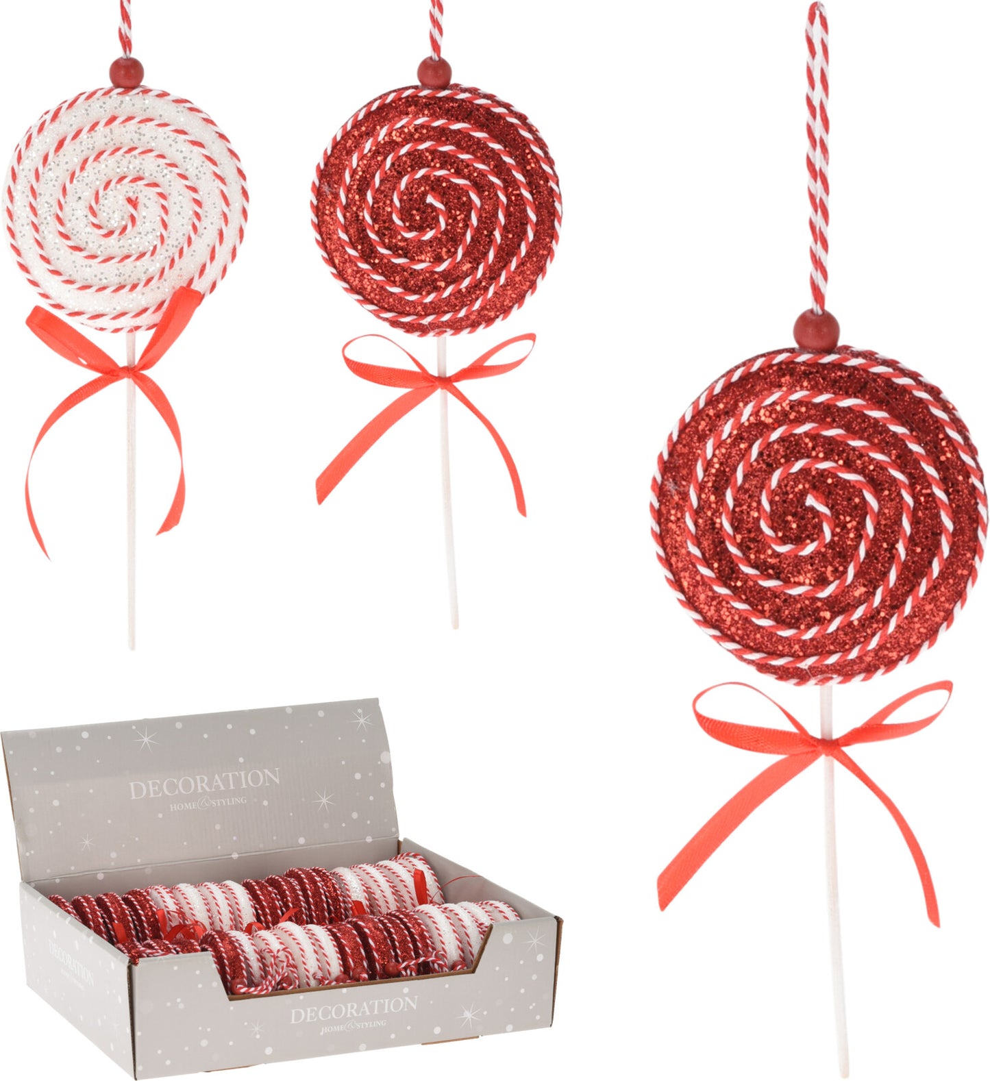Red/White Lollipop Hanging Decor