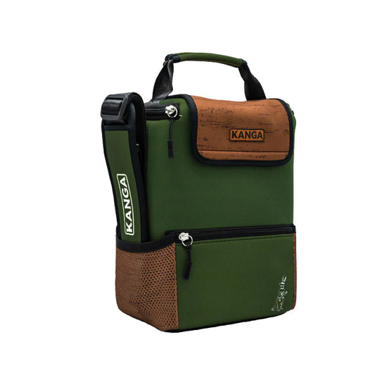Green/Wood Grain 6-12 Pack Cooler