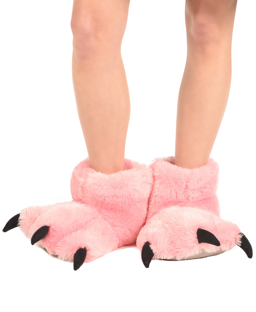 Pink Bear Kid & Adult Paw Slippers