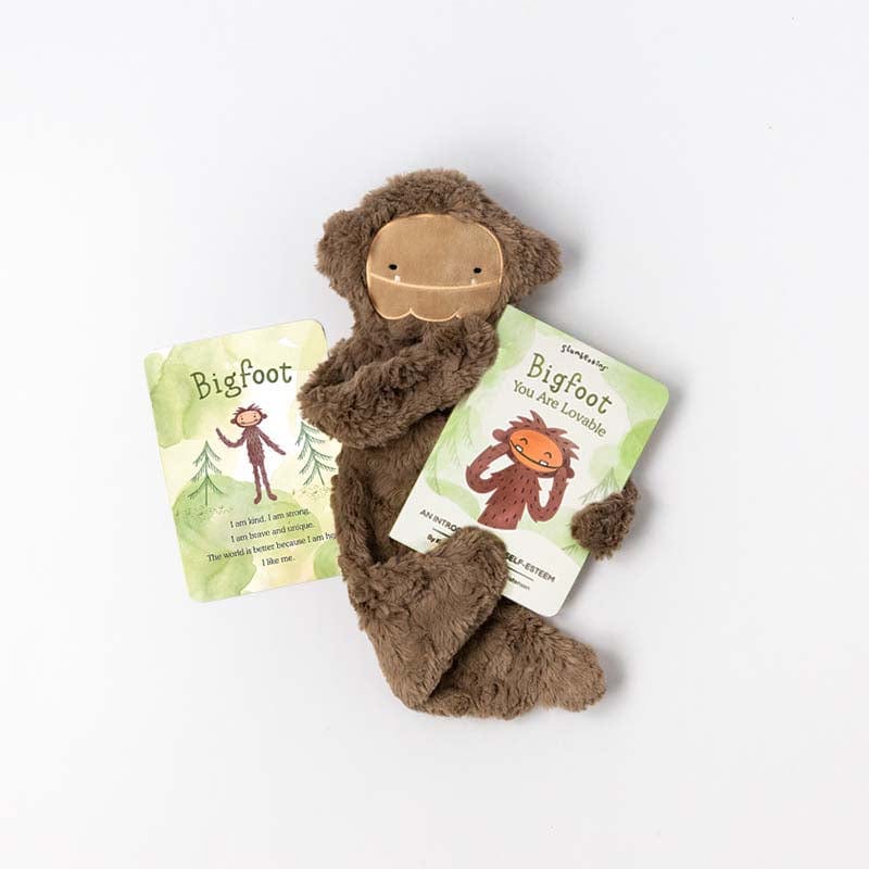 Bigfoot Snuggler + Introduction Book - Bigfoot, You are Lovable: An Introduction to Self-Esteem