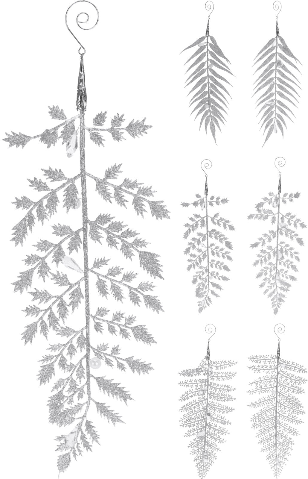 Silver Glitter Branch 12.5"