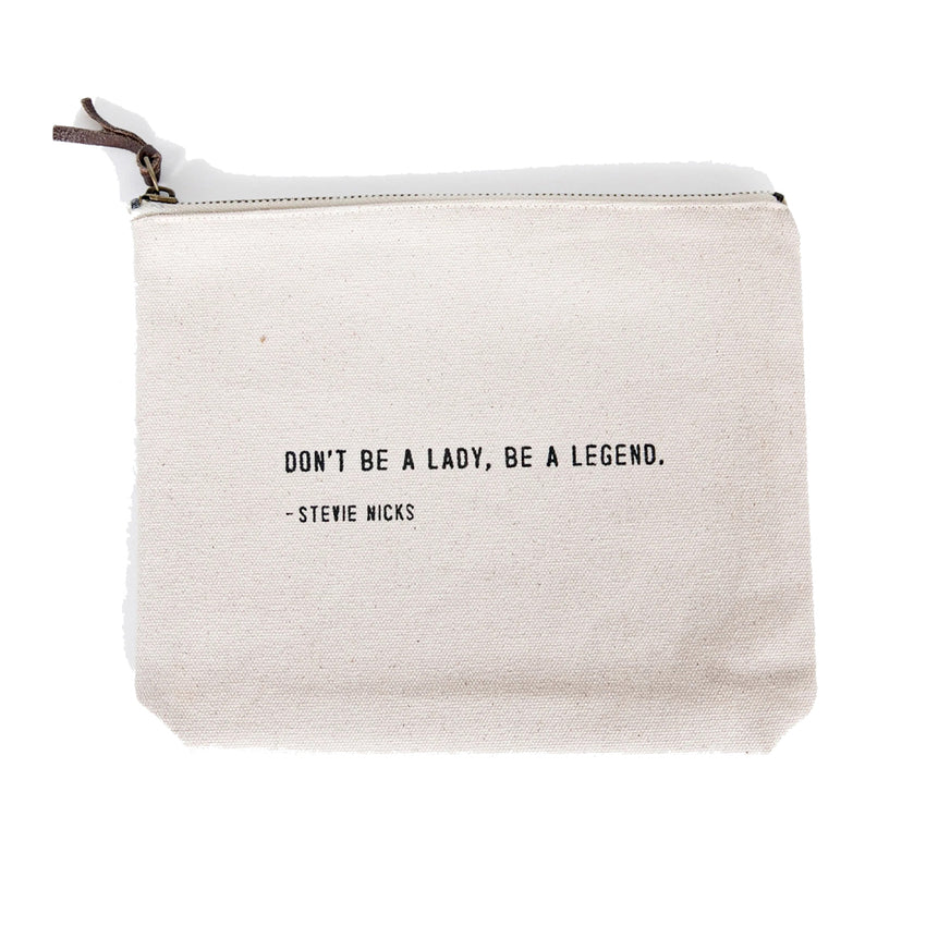 Be A Legend (Stevie Nicks) Canvas Zip Bag