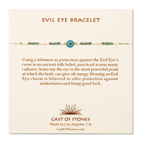 Evil Eye Bracelet - Blue Sea / White