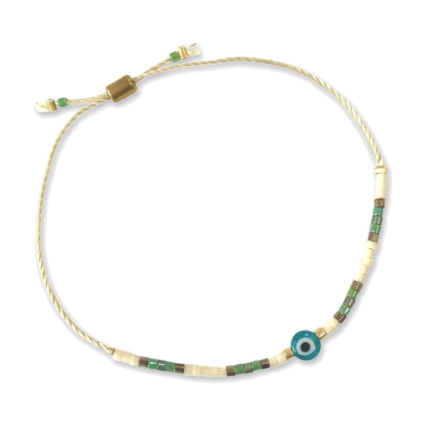 Evil Eye Bracelet - Blue Sea / White