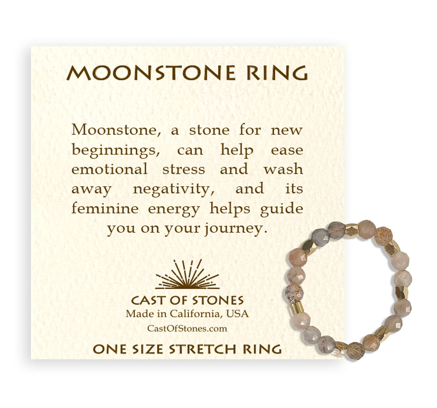 Moonstone Gemstone Ring