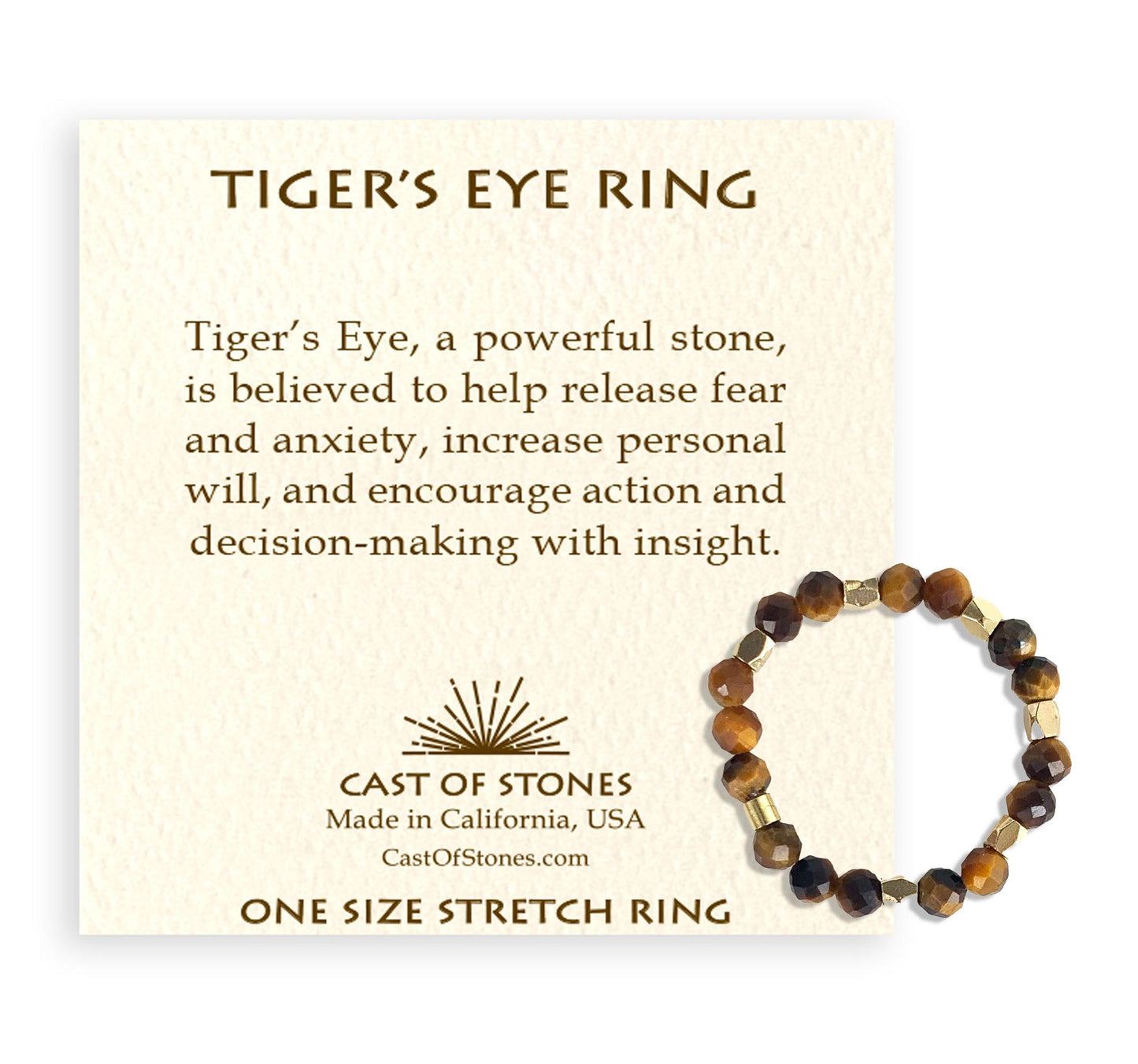 Tiger's Eye Gemstone Ring