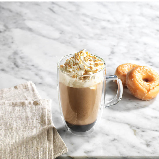 Load image into Gallery viewer, Set/2 Coffee Double Wall Mugs Large
