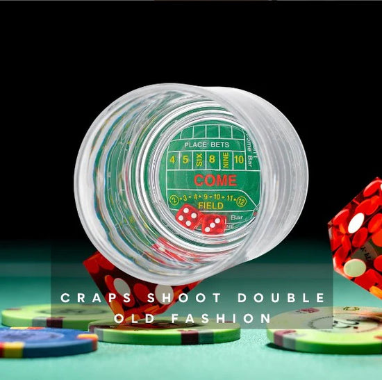 Load image into Gallery viewer, Set/2 Craps Shoot Double Old Fashion Glasses Set
