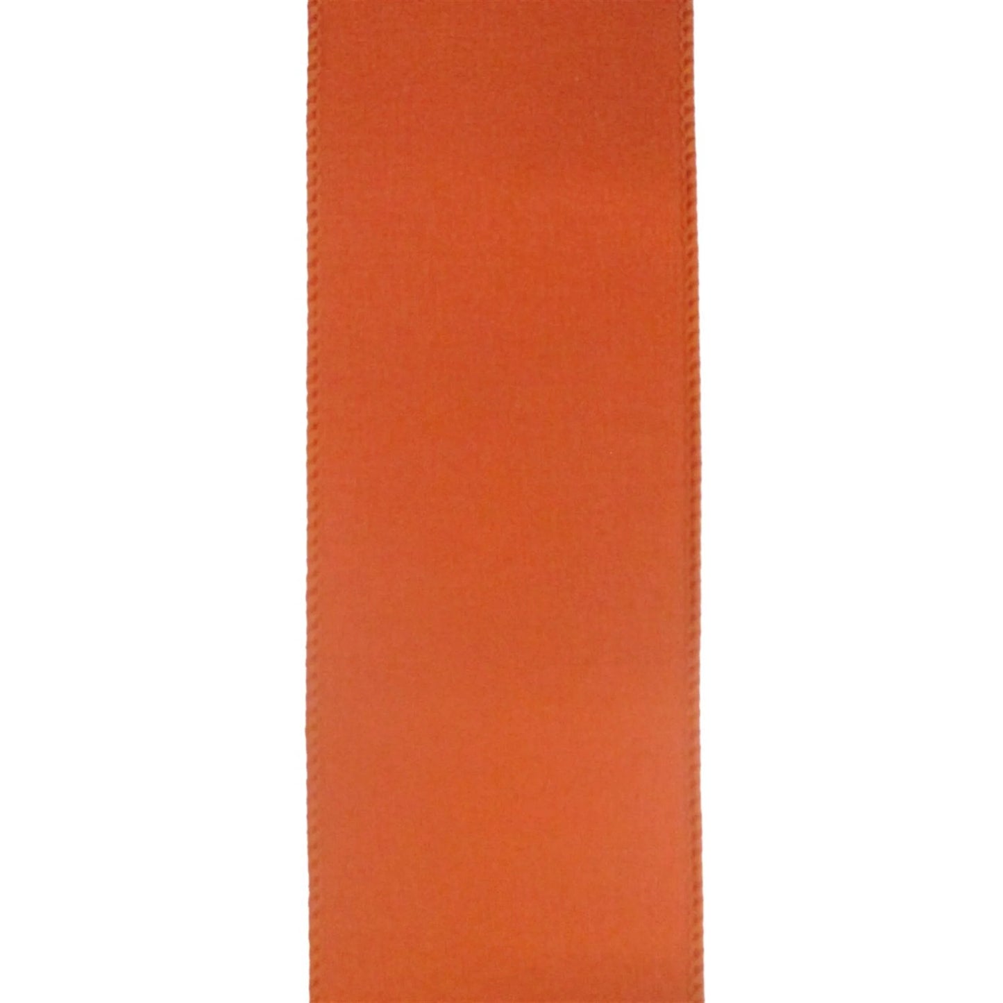Harvest Orange Faux Dupioni Ribbon 2.5" x 10yd