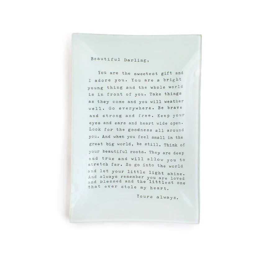 Letter For Sophie (Beautiful Darling) Large Rectangle Decoupage Plate