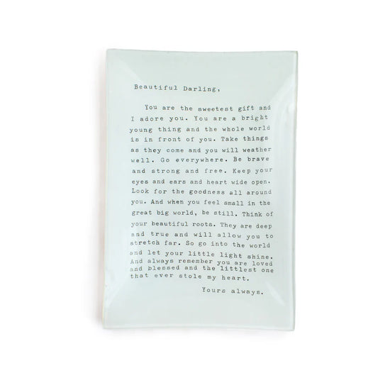 Letter For Sophie (Beautiful Darling) Large Rectangle Decoupage Plate