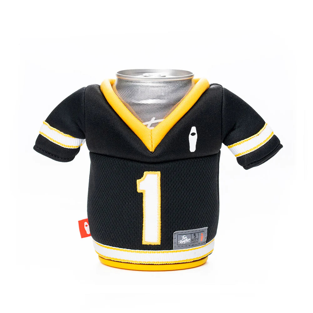 The Jersey Koozie in Black/Yellow