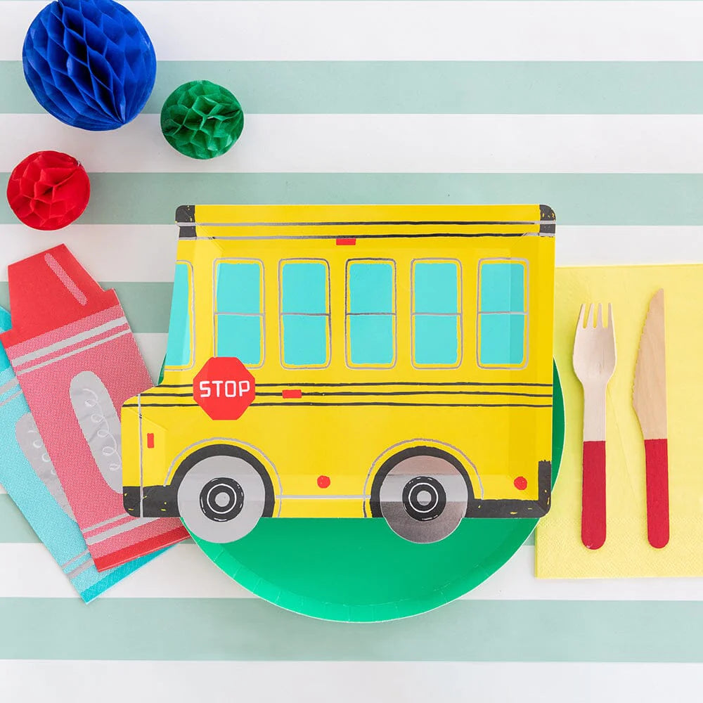 School Bus Plates pack of 8