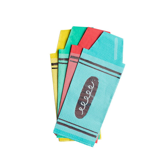 Large Crayon Napkins pack of 16