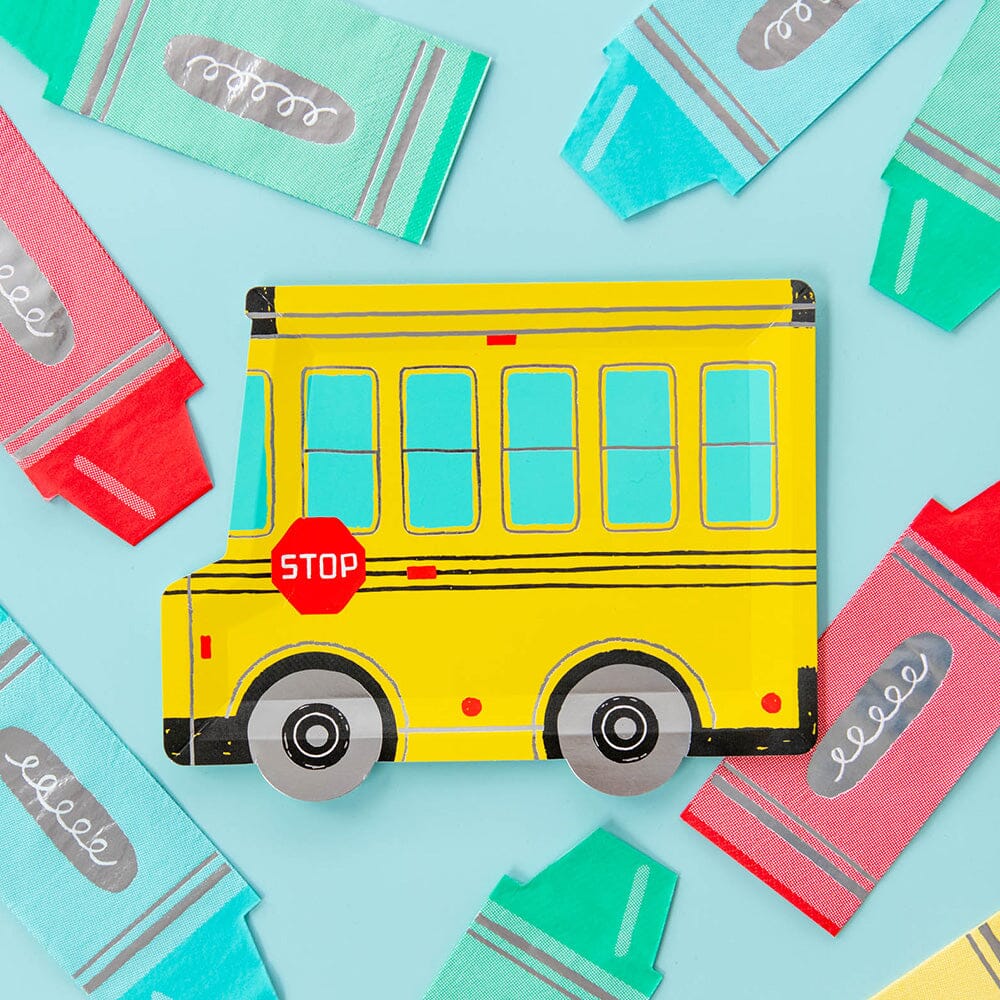 School Bus Plates pack of 8