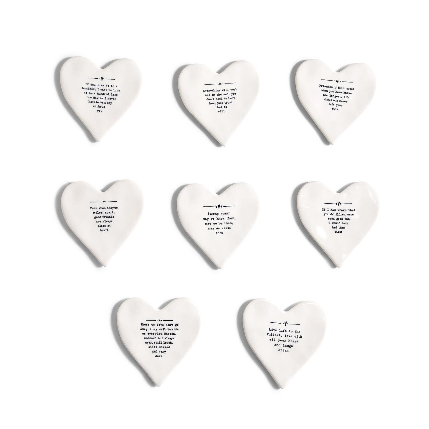 Porcelain Heart Coasters