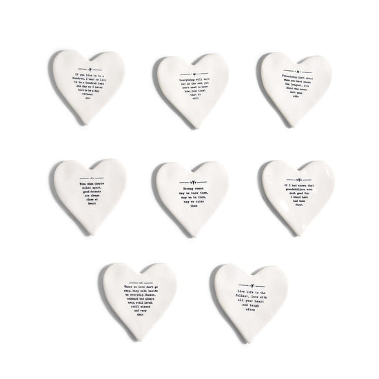 Porcelain Heart Coasters