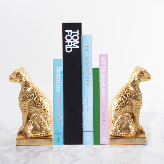 Leopard Book End Set
