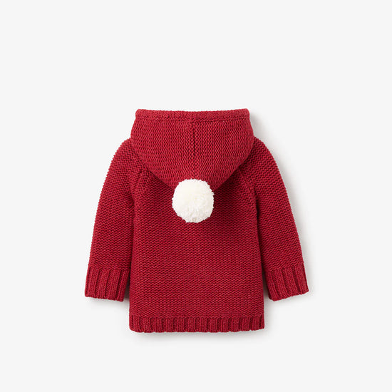Load image into Gallery viewer, Hooded Cable Cardigan with Pom
