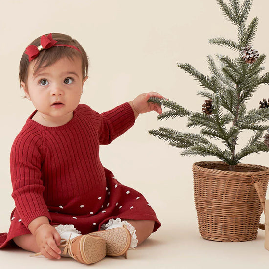 Load image into Gallery viewer, Red Sweater Dress with Bloomer
