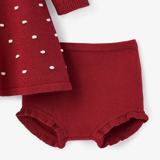 Load image into Gallery viewer, Red Sweater Dress with Bloomer
