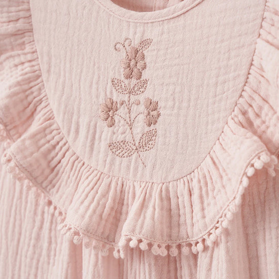 Load image into Gallery viewer, Pink Jumpsuit w/ Crochet Trim
