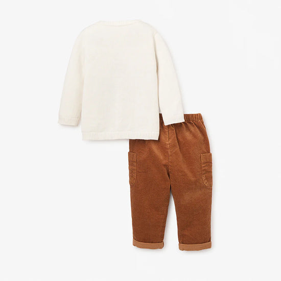 Load image into Gallery viewer, Magical Adventure Ivory Pullover &amp;amp; Corduroy Pants Set
