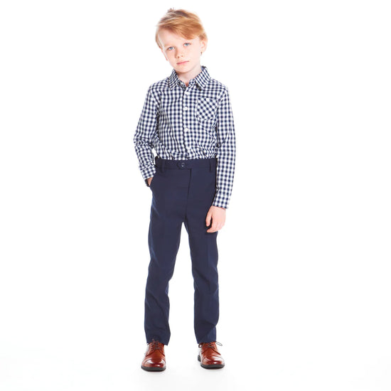 Load image into Gallery viewer, Navy Check Button Down
