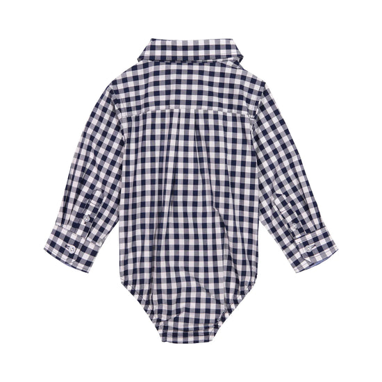 Load image into Gallery viewer, Navy Check Button Down
