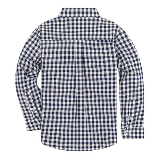 Load image into Gallery viewer, Navy Check Button Down
