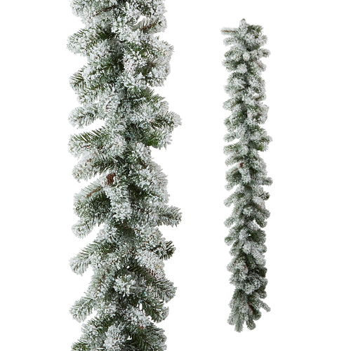 6.5' x 12" Rocky Mountain Spruce Flocked Garland