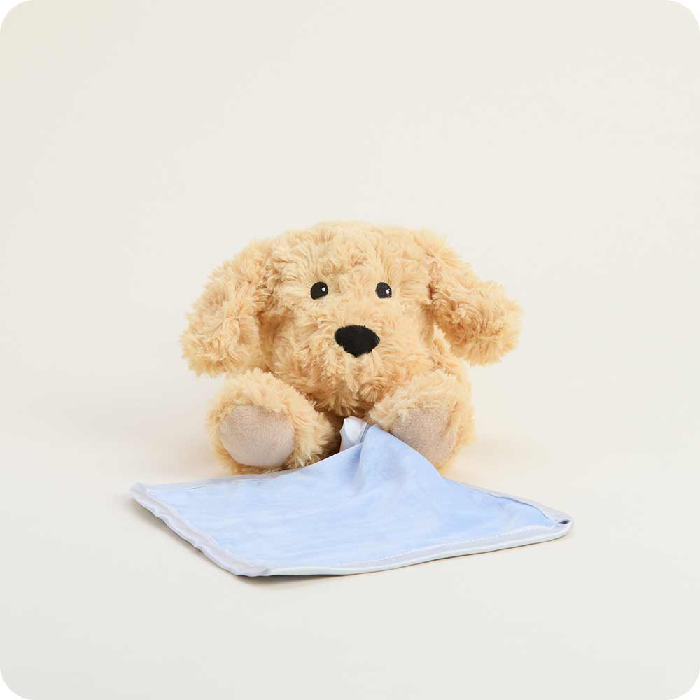 Tan Dog with Blanket Warmie