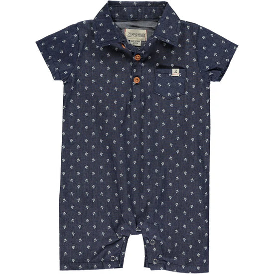 Chambray Anchor Romper