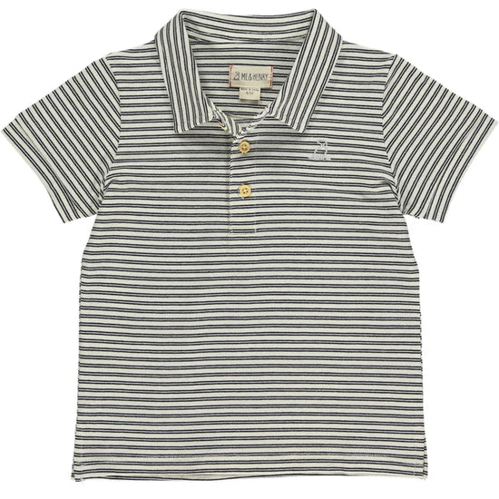 Starboard Black/Cream Stripe Polo
