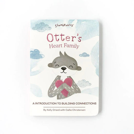 Load image into Gallery viewer, Otter Snuggler + Introduction Book - Heart Family, an Introduction to Building Connection
